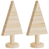 Vidaxl Decorazioni natalizie Tree di Natale 2 PC 30 cm Pino solido