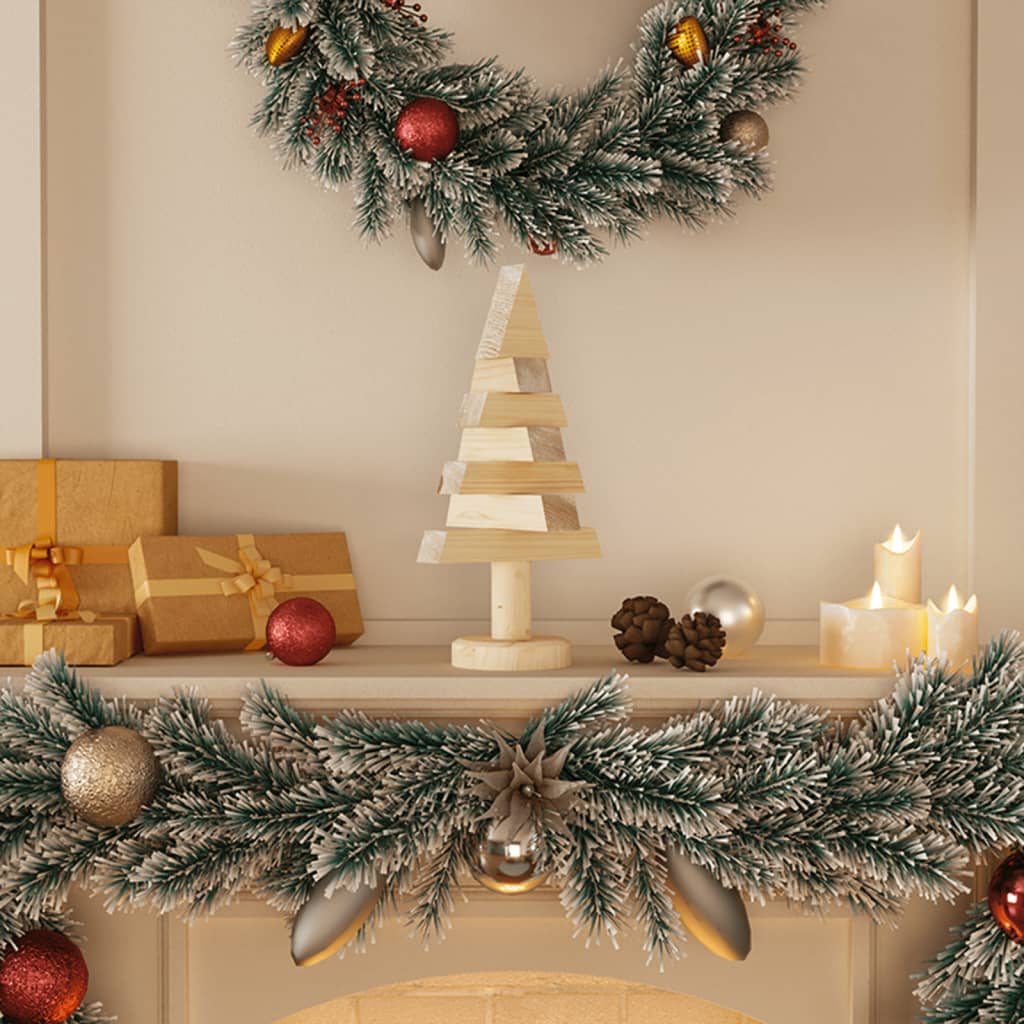 VidaXL décorations de Noël sapin de Noël 2 pcs 30 cm bois de pin massif