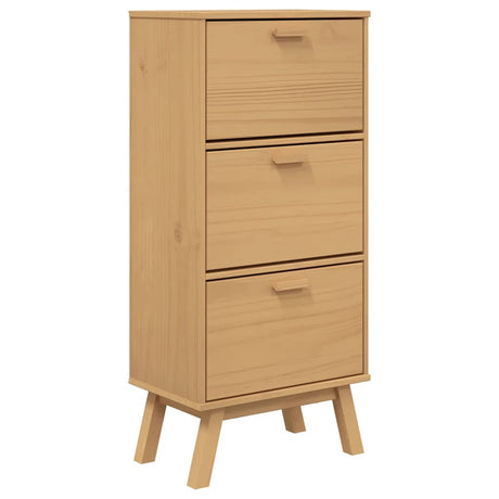 Vidaxx armoire à chaussures ancienne 55x35x120 cm bois de pin marron