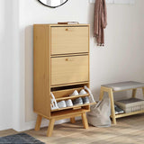 Vidaxx armoire à chaussures ancienne 55x35x120 cm bois de pin marron