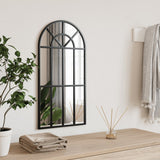 Vidaxl Mirror de pared boog 30x60 cm de hierro negro