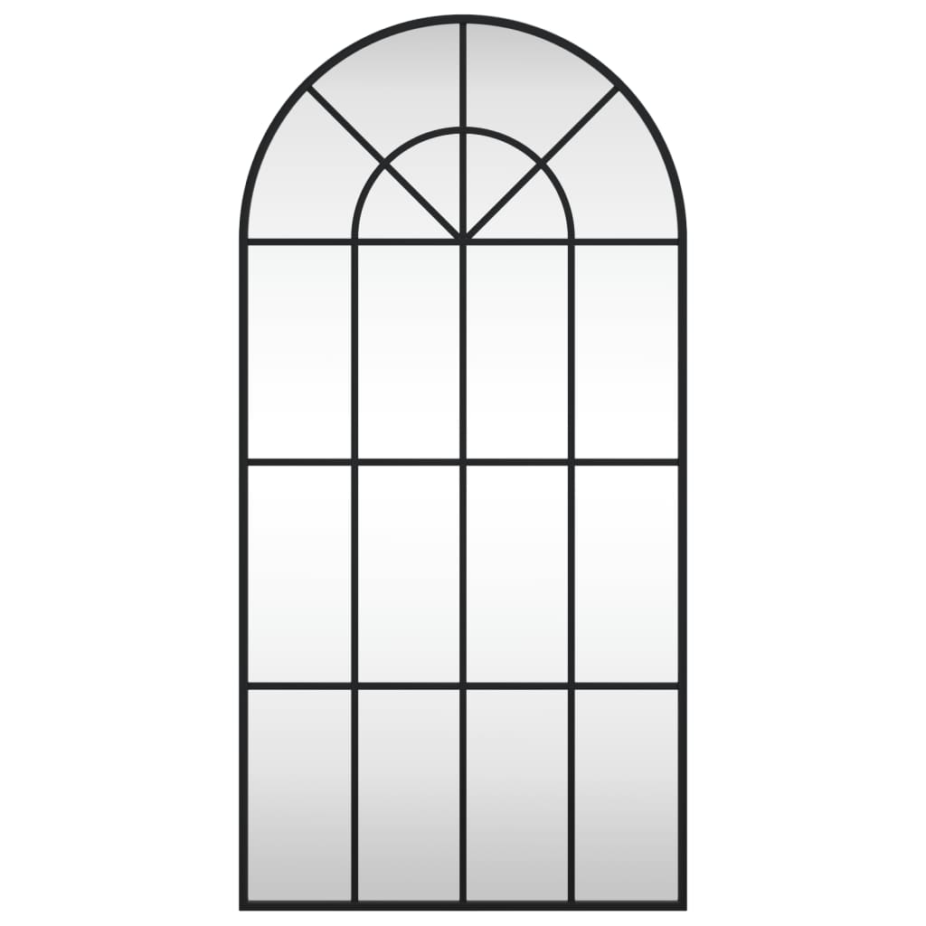 Vidaxx miroir mural arche 50x100 cm fer noir