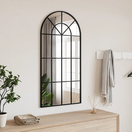 Vidaxx miroir mural arche 50x100 cm fer noir