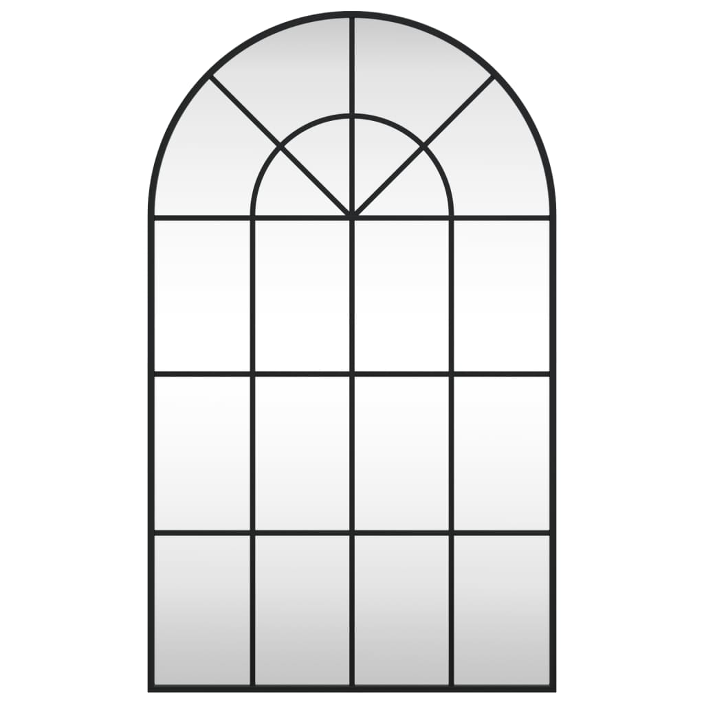Vidaxx miroir mural arche 60x100 cm fer noir