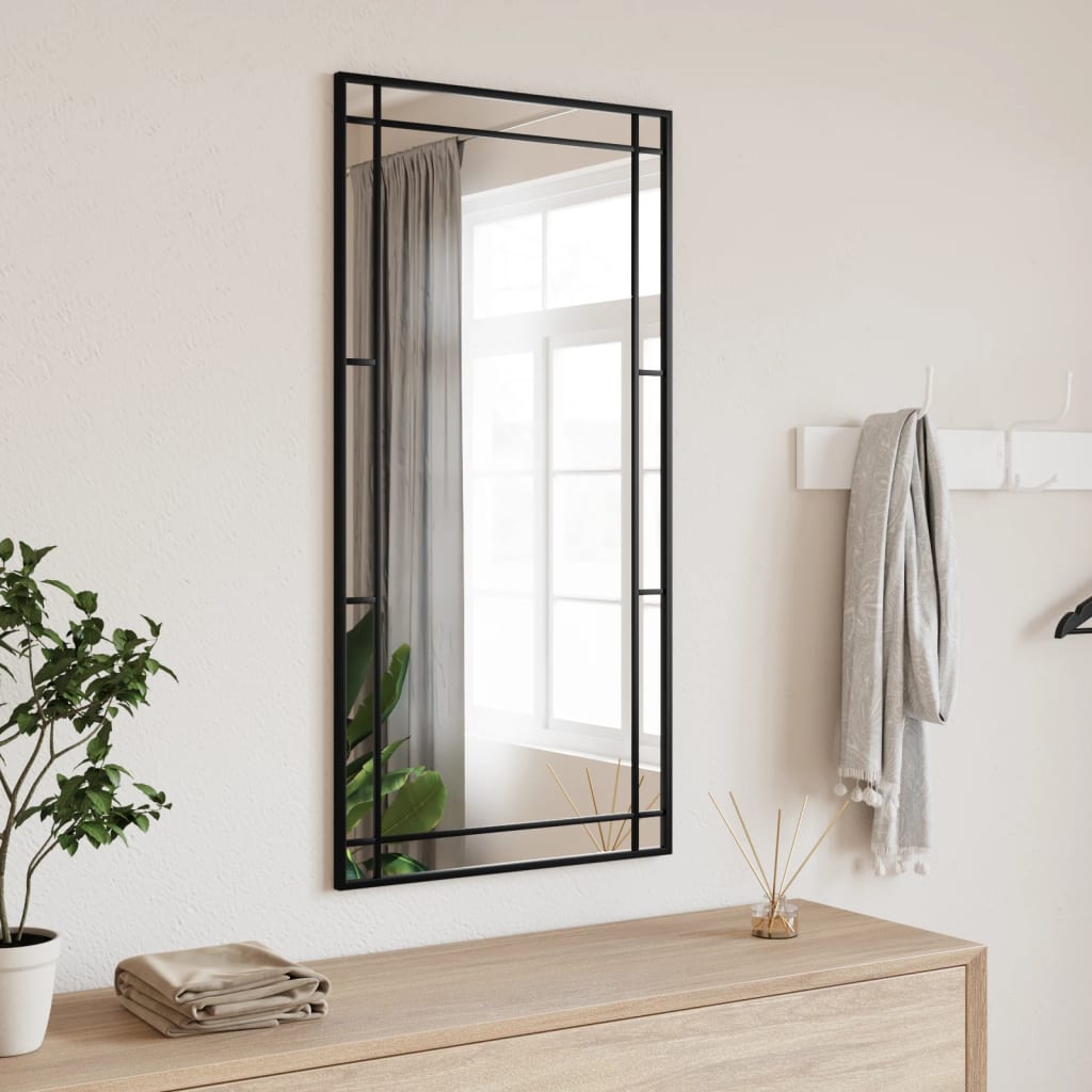 Vidaxx miroir mural rectangulaire 50x100 cm fer noir