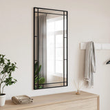 Vidaxl Mirror de pared rectangular 50x100 cm de hierro negro