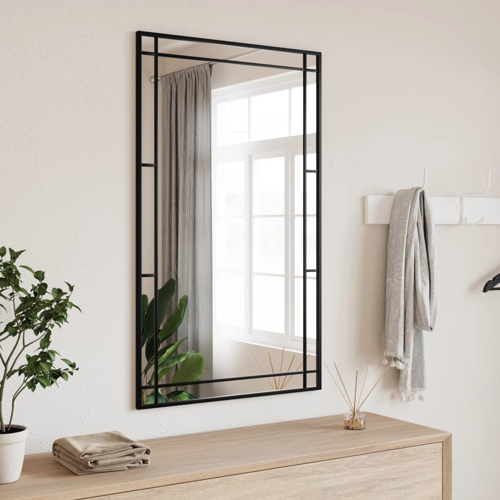 Vidaxl Wall Mirror Rectangular 60x100 cm Iron Black