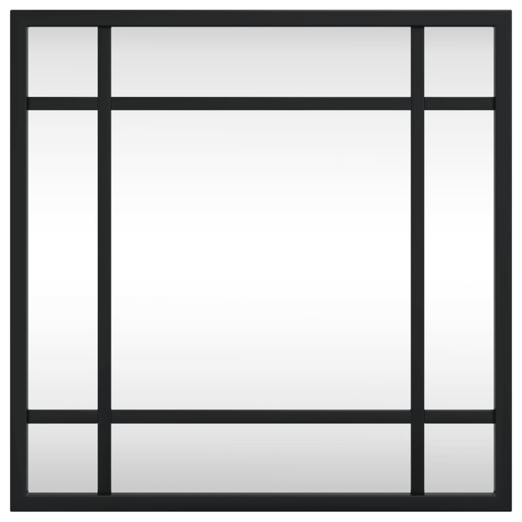 Vidaxx miroir mural carré 30x30 cm fer noir