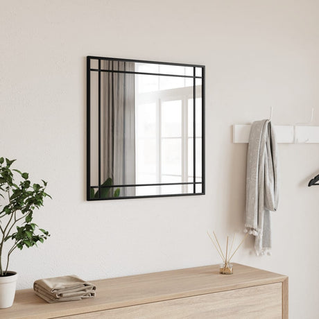 Vidaxx miroir mural carré 50x50 cm fer noir