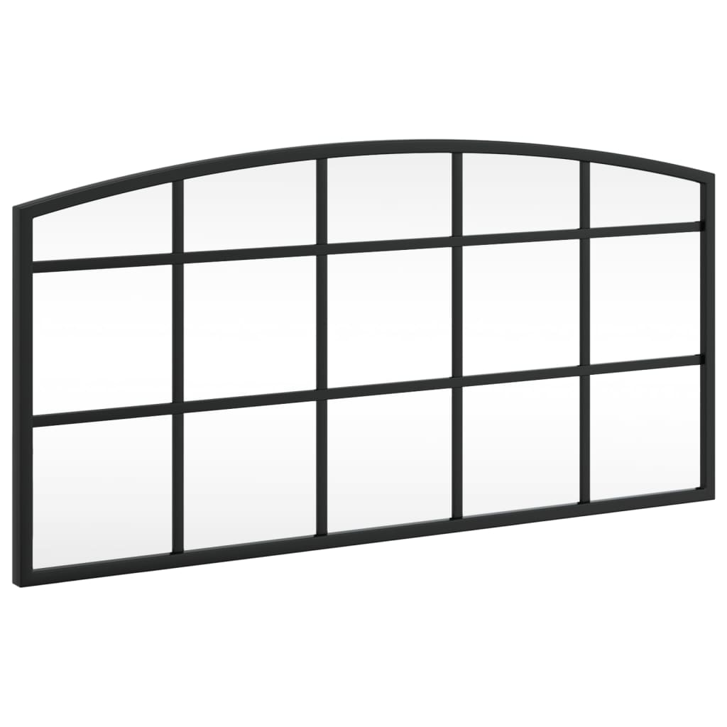 Vidaxl Mirror de pared boog 60x30 cm de hierro negro