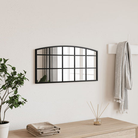 Vidaxx miroir mural arche 60x30 cm fer noir
