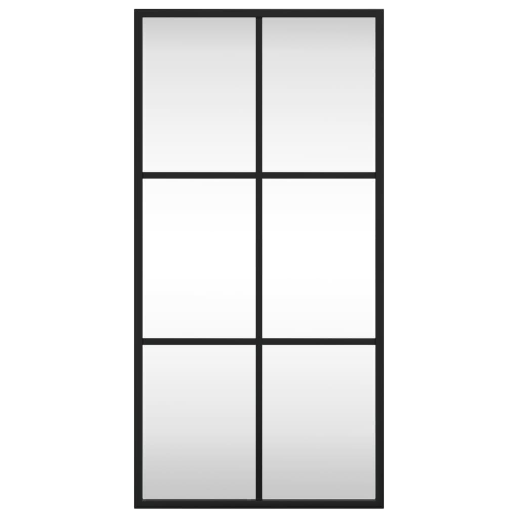 Vidaxl Mirror de pared rectangular 30x60 cm de hierro negro