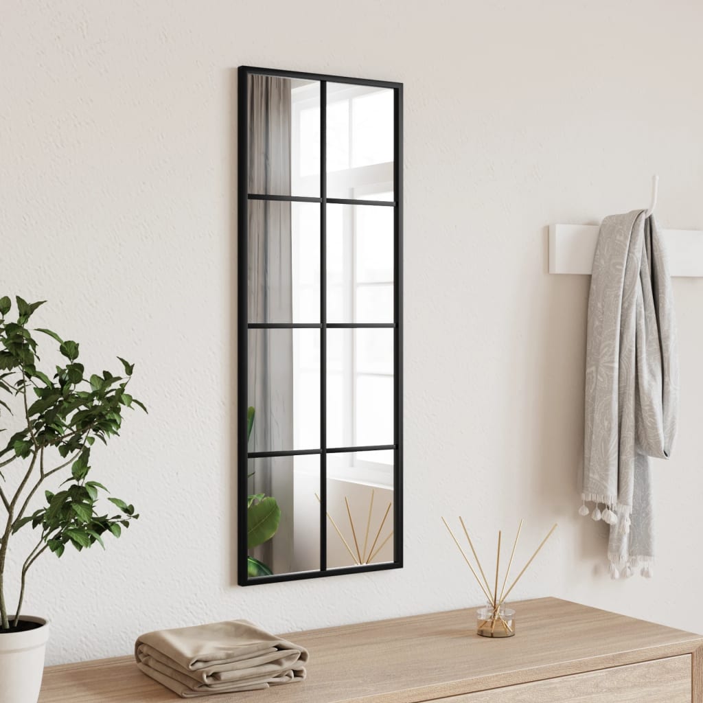 Vidaxx miroir mural rectangulaire 30x80 cm fer noir