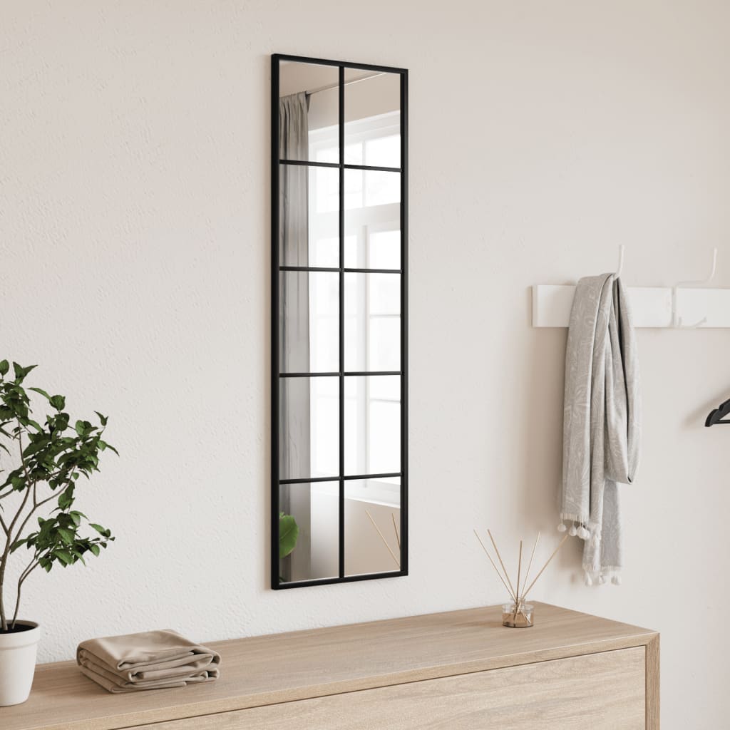Vidaxx miroir mural rectangulaire 30x100 cm fer noir