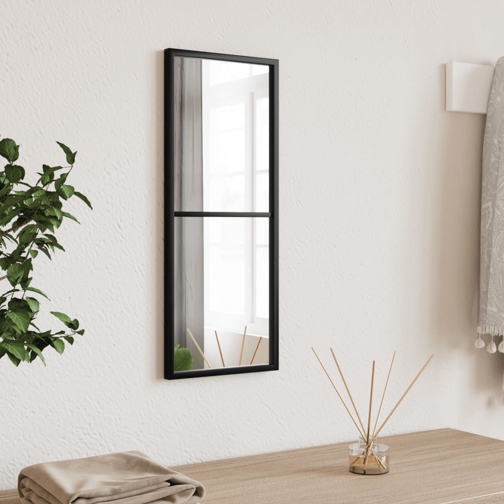 VidaXL miroir mural rectangulaire 20x50 cm fer noir