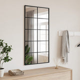 Vidaxl Mirror de pared rectangular 50x100 cm de hierro negro