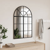 Vidaxx miroir mural arche 60x30 cm fer noir