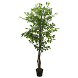 Vidaxl sztuczna roślina Ficus 630 liście 120 cm zielony