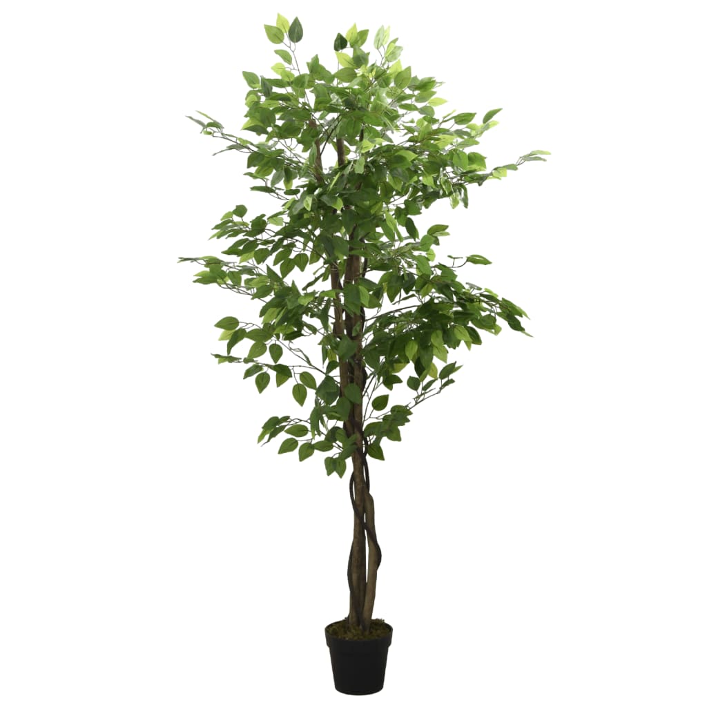 VIDAXL Künstliche Pflanze Ficus 1260 Blätter 200 cm Grün