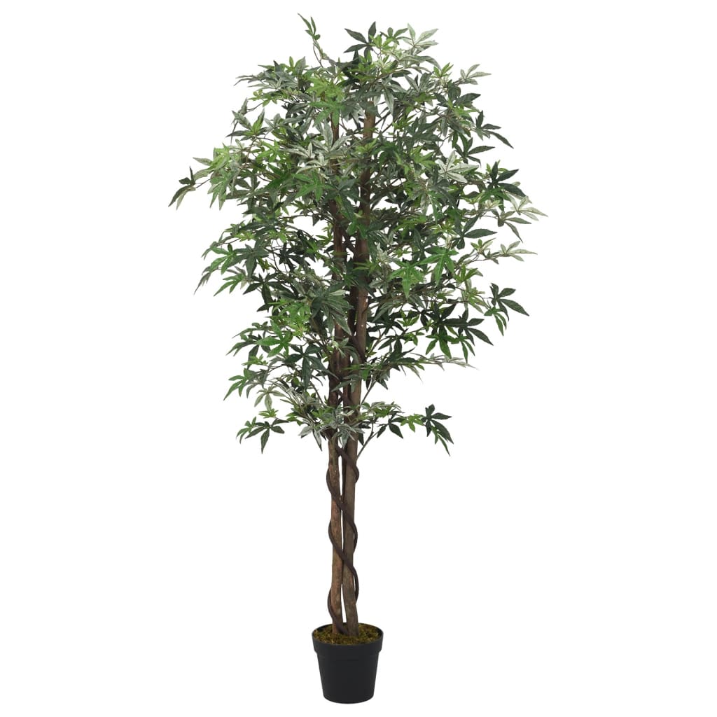 Vidaxl Artificial Plant Maple Tree 336 Leaves 120 cm Green