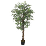 Vidaxl Artificial Plant Maple Tree 336 Leaves 120 cm Green