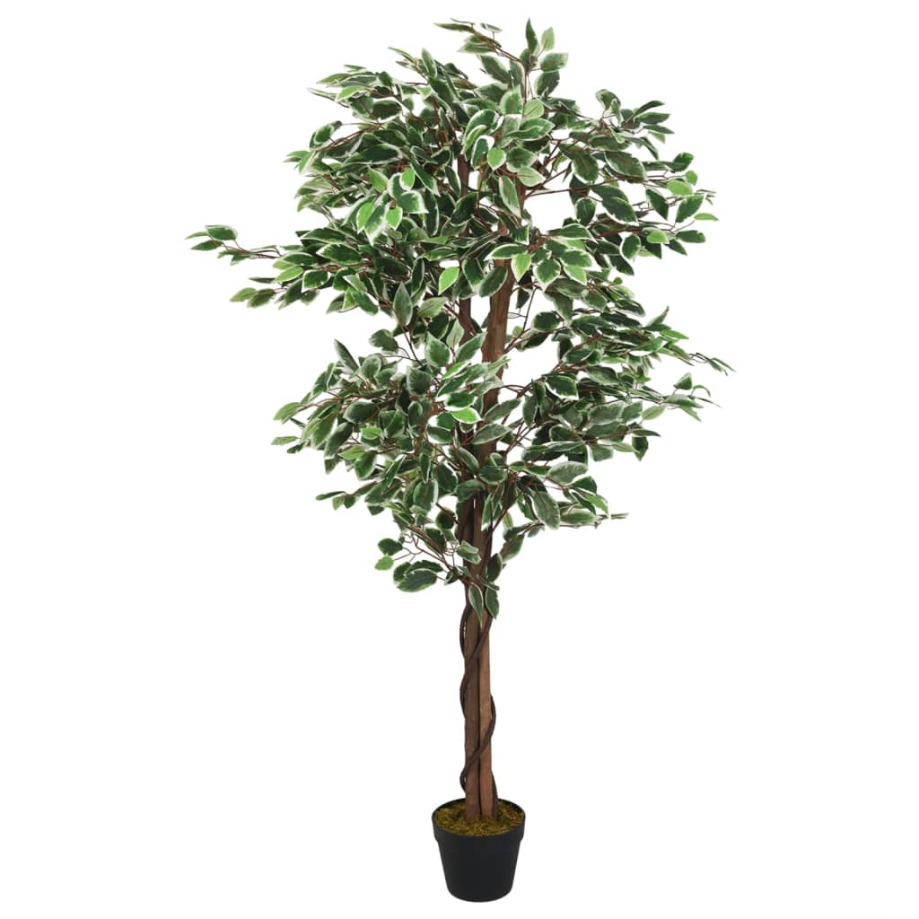 Vidaxl Artificial Plant Ficus 630 Leaves 120 cm Green