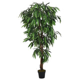 VidaXL Kunstplant mangoboom 450 bladeren 120 cm groen