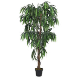 VidaXL Kunstplant mangoboom 1050 bladeren 200 cm groen