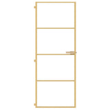 Vidaxx porte intérieure étroite 76x201,5 cm verre trempé et aluminium couleur or