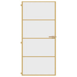 Vidaxx porte intérieure étroite 93x201,5 cm verre trempé et aluminium couleur or
