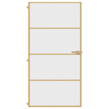 VidaXL inner door narrow 102.5x201.5 cm hardened glass and aluminum gold