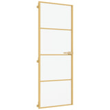 Vidaxl bannent der Dier schmuel 76x2010.5 cm Häertege Glas an Aluminiumfaarf