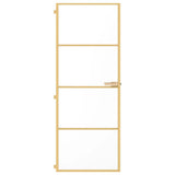 Vidaxx porte intérieure étroite 76x201,5 cm verre trempé et aluminium couleur or