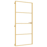 Vidaxl inner door narrow 93x201.5 cm hardened glass and aluminum gold color