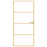 Vidaxl inner door narrow 93x201.5 cm hardened glass and aluminum gold color