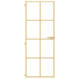 Vidaxx porte intérieure étroite 76x201,5 cm verre trempé et aluminium couleur or