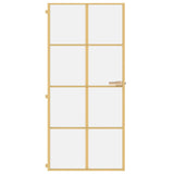 Vidaxx porte intérieure étroite 93x201,5 cm verre trempé et aluminium couleur or