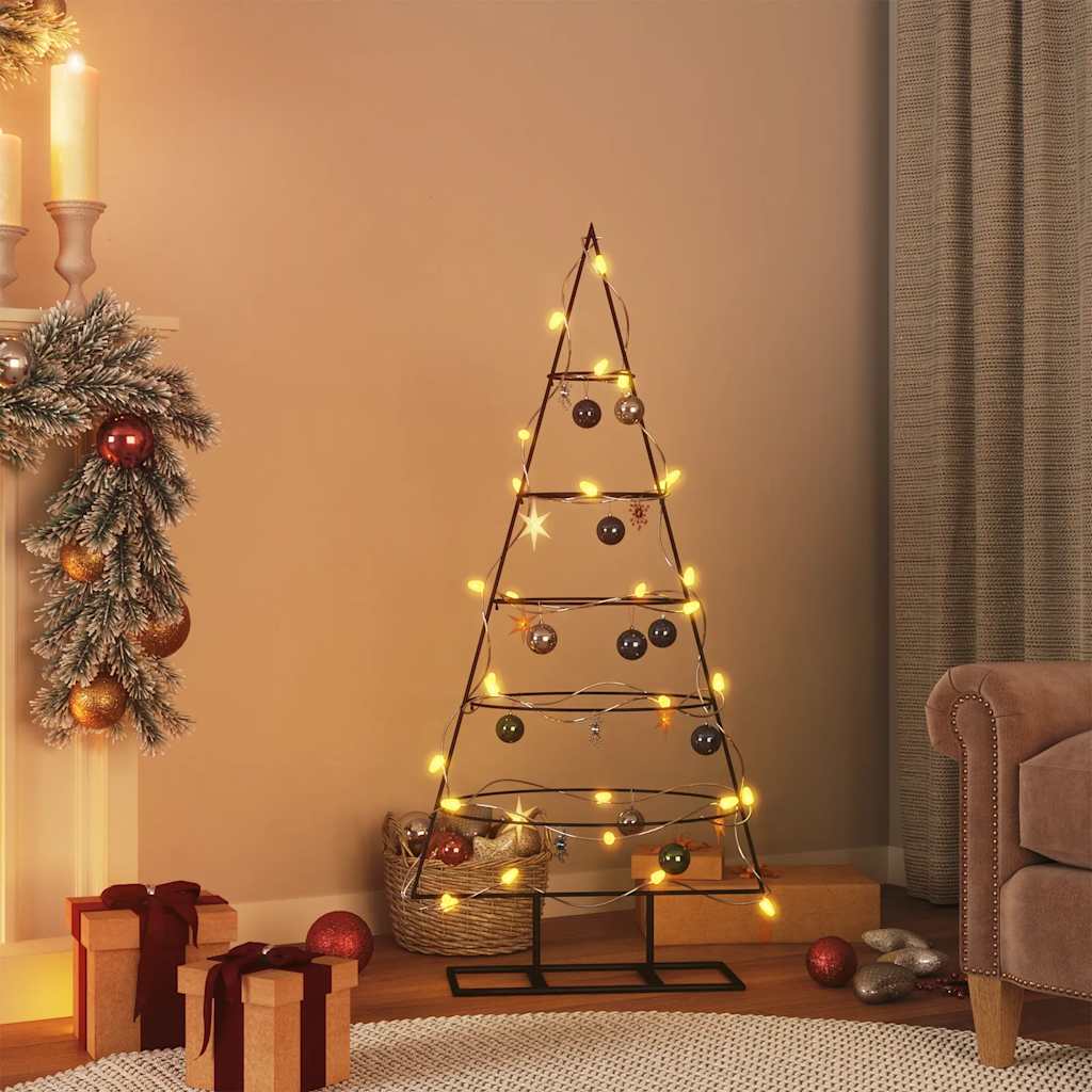 VidaXL décoration de Noël sapin de Noël 125 cm métal noir