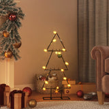 Vidaxl Décoration de Noël arbre de Noël 60 cm métal noir