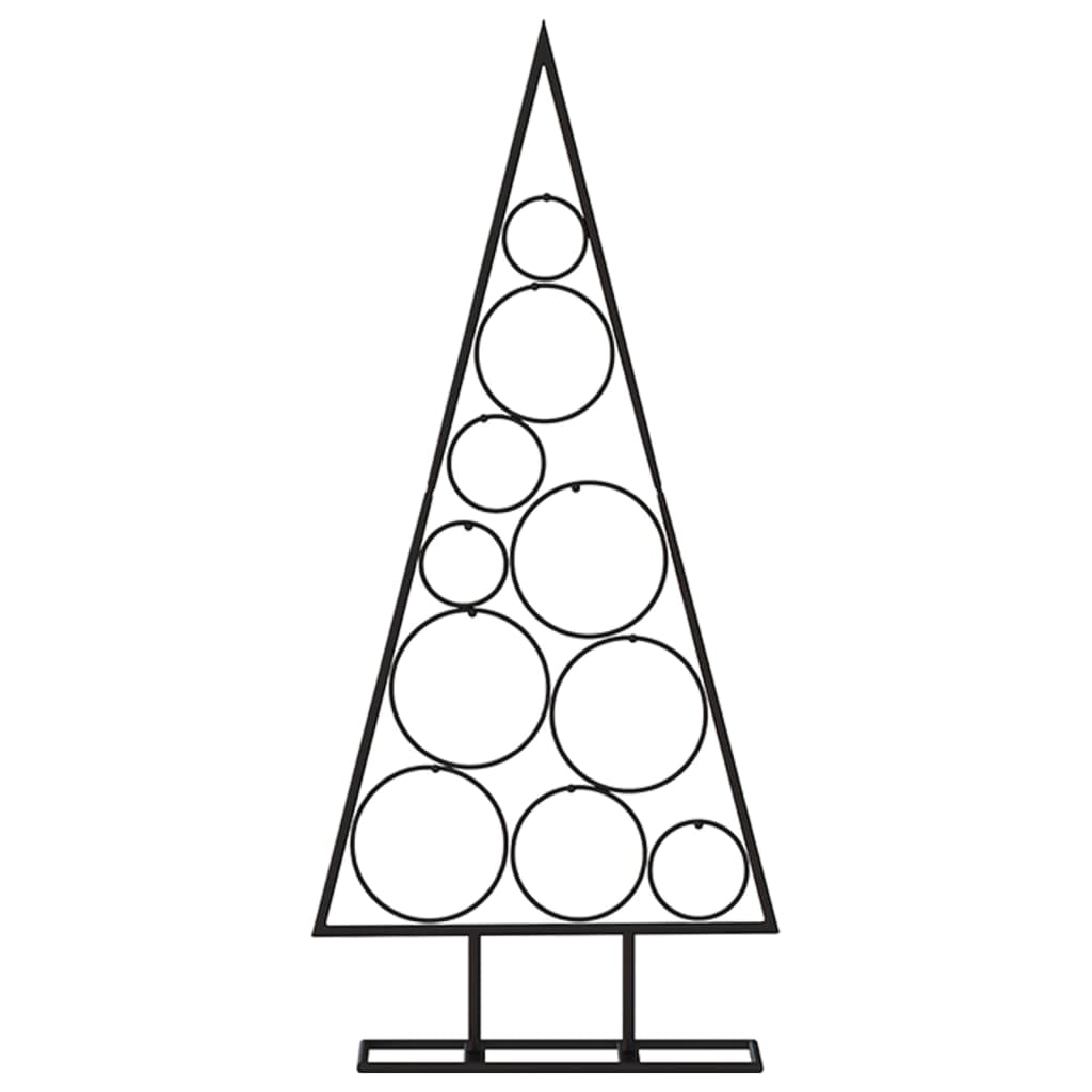 VidaXL Kerstdecoratie kerstboom 90 cm metaal zwart