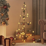 Vidaxl kerstdecoratie kerstboom 100 cm metaal zwart