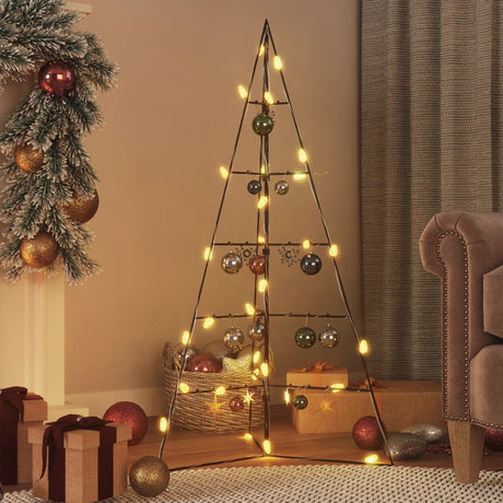 VidaXL décoration de Noël sapin de Noël 100 cm métal noir