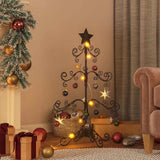 VidaXL décoration de Noël sapin de Noël 90 cm métal noir