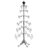 Vidaxl Decorazione natalizia albero di Natale 215 cm di metallo nero