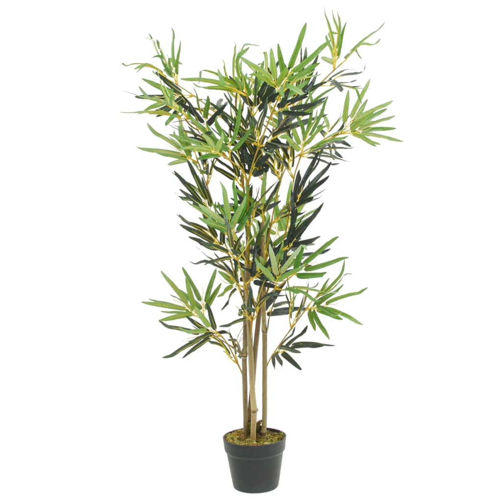 VidaXL plante artificielle bambou 552 feuilles 120 cm vert
