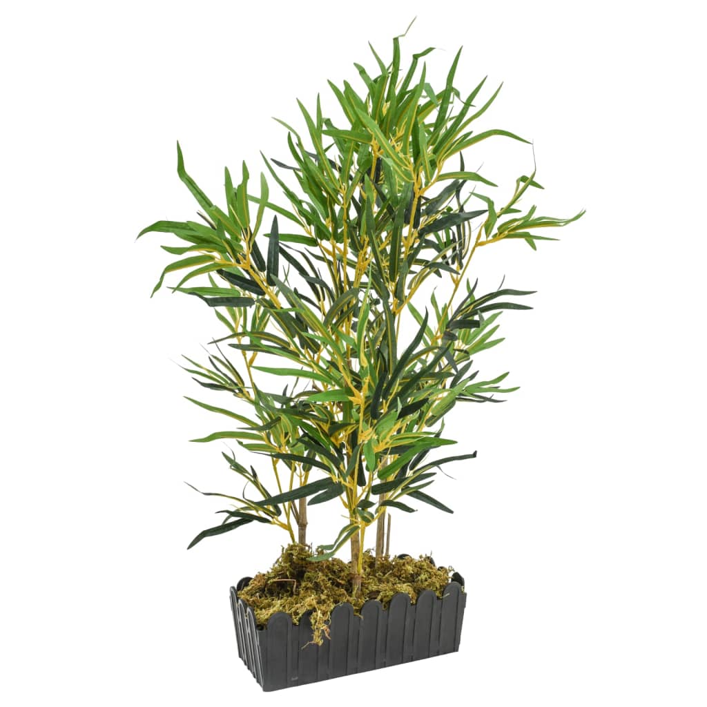 VidaXL plante artificielle bambou 368 feuilles 80 cm vert