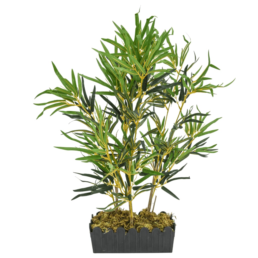 VidaXL plante artificielle bambou 368 feuilles 80 cm vert