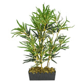 VidaXL plante artificielle bambou 368 feuilles 80 cm vert