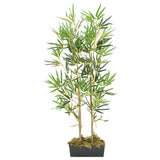VidaXL plante artificielle bambou 552 feuilles 120 cm vert