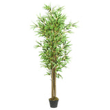 Vidaxx plante artificielle bambou 1288 feuilles 180 cm vert